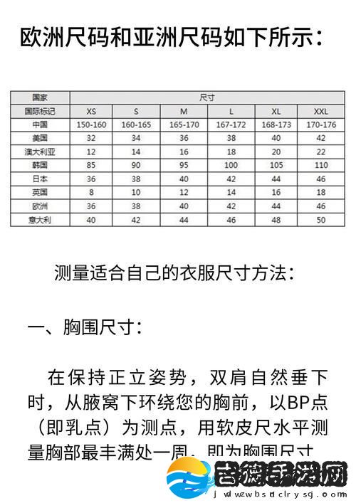 亚洲尺码与欧洲尺码的区别是什么